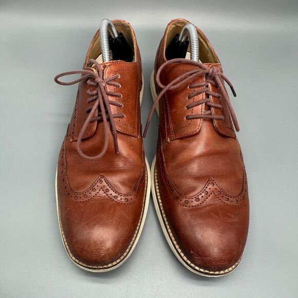 Cole Haan Original Grand Men\'s 10.5 Brown Leather Energyweave Wingtip Oxfords main image 6